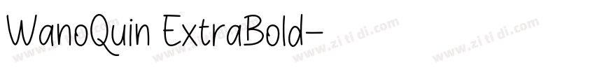 WanoQuin ExtraBold字体转换 WanoQuin ExtraBold字体转换